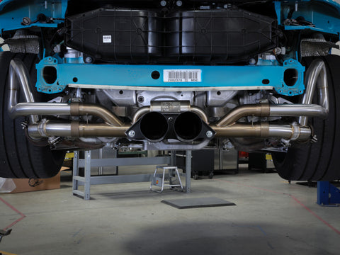 afe 14-16 Porsche 911 GT3 991.1 H6 3.8L MACH Force-Xp 304 SS Cat-Back Exhaust System w/ Brushed Tips - 49-36450-H