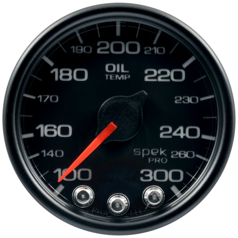 Autometer Spek-Pro - Nascar 2-1/16in Oil Temp 100-300F Bcb Ecu - P52232