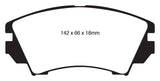 EBC 10+ Buick Allure (Canada) 3.0 Yellowstuff Front Brake Pads - DP42014R