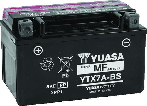 Yuasa YTX7A-BS Maintenance Free AGM 12-Volt Battery w/Bottle - YUAM32X7A