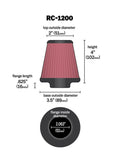 K&N Universal Chrome Filter 2.063in Flange ID x 3.5in Base OD x 2in Top OD x 4in H - RC-1200