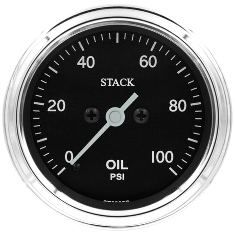 Autometer Stack 52mm 0-100 PSI 1/8in NPTF Male Pro Stepper Motor Oil Pressure Gauge - Classic - ST3302C