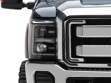 Raxiom 11-16 Ford F-250 Super Duty LED Projector Headlights - Blk Housing (Clear Lens) - SD3620