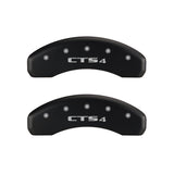 MGP 4 Caliper Covers Engraved Front Cursive/Cadillac Engraved Rear CTS4 Red finish silver ch - 35011SCT4RD