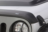 AVS 07-18 Jeep Wrangler Unlimited Aeroskin Low Profile Hood Shield - Matte Black - 377060