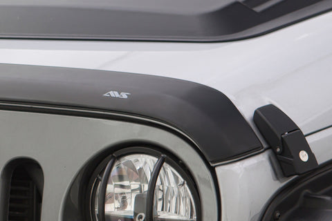 AVS 07-18 Jeep Wrangler Unlimited Aeroskin Low Profile Hood Shield - Matte Black - 377060