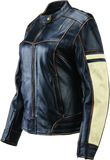 River Road Dame Vintage Leather Jacket Black Womens - Small - 094388