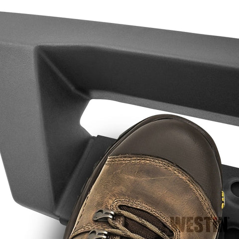 Westin/HDX 16-18 Nissan Titan XD Crew / 17-18 Titan Crew Cab Drop Nerf Step Bars - Textured Black - 56-14025