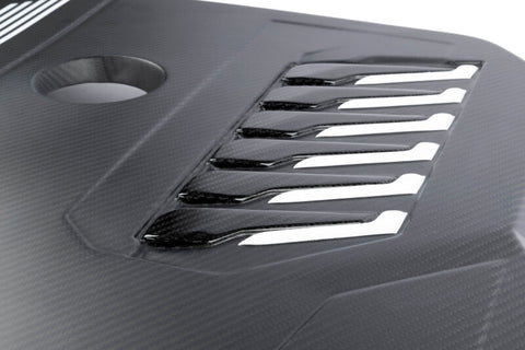 Dinan 19-26 BMW B58D (G01/G02/G20/G22/G23/G26/G42) Matte Carbon Fiber Engine Cover w/Gloss Accents - D590-0004