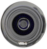 K&N Universal Air Filter Chrome Round Tapered Blue - 4in Flange ID x 1.125in Flange Length x 5.5in H - RG-1001BL