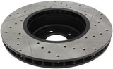 StopTech 08-09 BMW 535 Series / 04-09 545i/550i/645Ci/650i Slotted & Drilled Right Front Rotor - 127.34071R