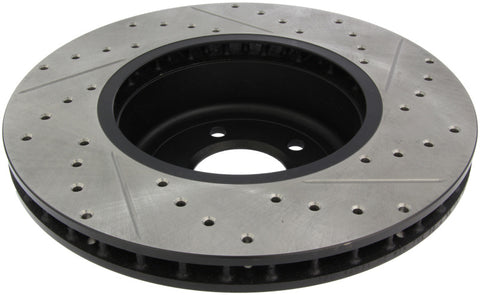 StopTech 08-09 BMW 535 Series / 04-09 545i/550i/645Ci/650i Slotted & Drilled Right Front Rotor - 127.34071R