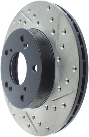 StopTech 02-06 Acura RSX Slotted & Drilled Left Front Rotor - 127.40056L