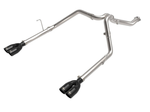 aFe Vulcan Series 3in 304SS DPF-Back 21 Jeep Gladiator V6-3.0L (td) Dual Black Tip - 49-38095-B