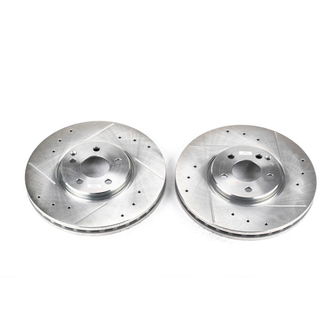Power Stop 07-09 Mercedes-Benz E350 Front Evolution Drilled & Slotted Rotors - Pair - EBR861XPR