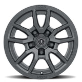 ICON Vector 5 17x8.5 5x5 -6mm Offset 4.5in BS 71.5mm Bore Satin Black Wheel - 2617857345SB