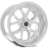 Weld S76 15x9 / 5x4.5 BP / 6.5in. BS Polished Wheel (Medium Pad) - Black Single Beadlock MT - 76MP509A65F