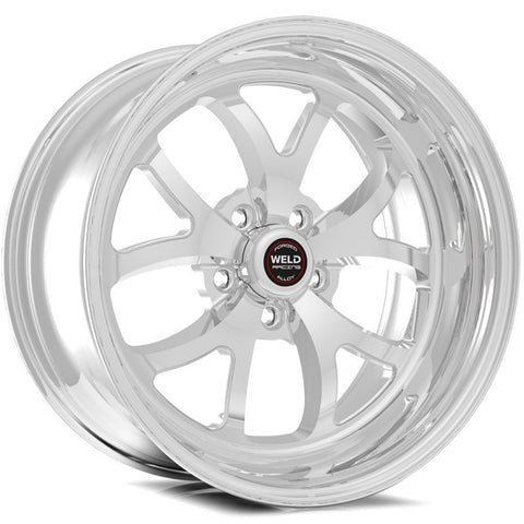 Weld S76 15x9 / 5x4.5 BP / 6.5in. BS Polished Wheel (Medium Pad) - Black Single Beadlock MT - 76MP509A65F