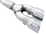 AWE 0FG 21+ Ford F150 Dual Side Exit Cat-Back Exhaust- 4.5in Chrome Silver Tips - 3015-22067