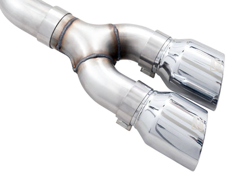 AWE 0FG 21+ Ford F150 Dual Side Exit Cat-Back Exhaust- 4.5in Chrome Silver Tips - 3015-22067
