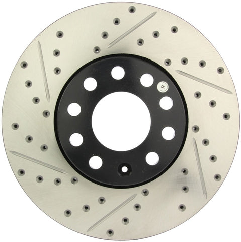 StopTech 96-7/04 Audi A4 / 95-01 A6 / 7/98-05 VW Passat Right Front Slotted and Drilled Rotor - 127.33039R
