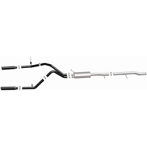 MagnaFlow SYS Cat-Back 3.5in Black Dual Split Rear Tips 10-13 Chevy Silverado / GMC Sierra 5.3L - 15362