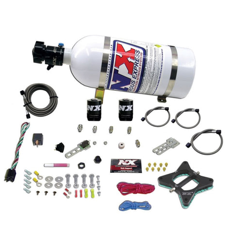 Nitrous Express 96-04 Ford Mustang 4.6L 2 Valve Nitrous Plate Kit w/10lb Bottle - 20946-10