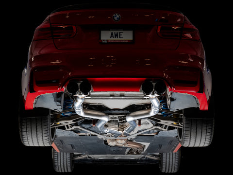 AWE Tuning BMW F8X M3/M4 Track Edition Catback Exhaust - Diamond Black Tips - 3020-43087