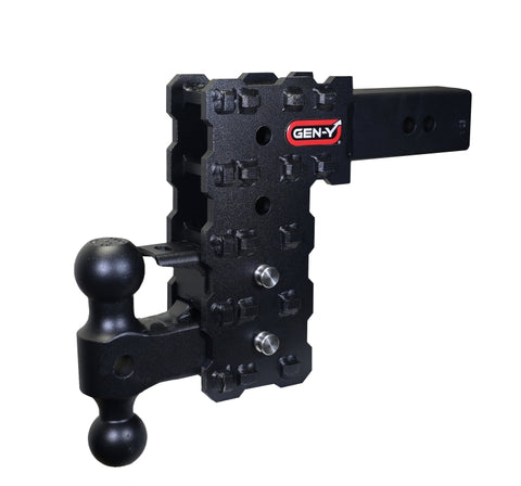 Gen-Y Phantom-X 2.5in Solid Shank 7.5in Drop 1.6K TW 16K Hitch w/GH-051 & GH-032 (No Flat Towing) - GH-2424X