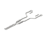 MagnaFlow Cat-Back, SS, 2.5in, Quad Split Rear 3.5in Tip 2015 Dodge Challenger 3.6L V6 - 19217