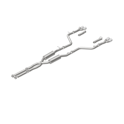MagnaFlow Cat-Back, SS, 2.5in, Quad Split Rear 3.5in Tip 2015 Dodge Challenger 3.6L V6 - 19217