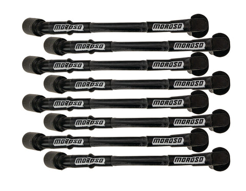 Moroso GM LS 11in Long Coil On Plug 90 Deg Plug Sleeved Ultra Spark Plug Wire Set - Black - 51534