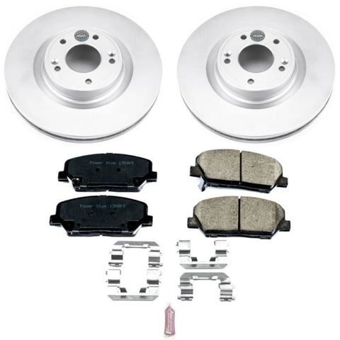 Power Stop 10-16 Hyundai Genesis Coupe Front Z17 Evolution Geomet Coated Brake Kit - CRK6169