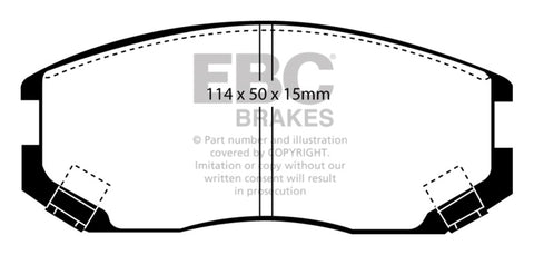EBC 91-94 Dodge Colt 1.5 Yellowstuff Front Brake Pads - DP41063R