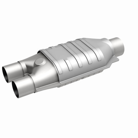 MagnaFlow Universal Catalytic Converter 2inch Inlet/2.5inch Outlet Dual/Single Oval Shape - 333007