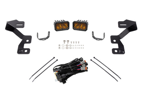 Diode Dynamics 2021 Ford Bronco Stage Series 2in LED Ditch Light Kit - Sport Yellow Pro Combo - DD7145