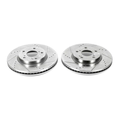 Power Stop 13-19 Honda Accord Front Evolution Drilled & Slotted Rotors - Pair - JBR1571XPR