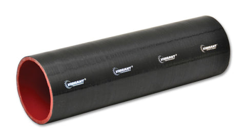 Vibrant Silicone Straight Hose Coupler 6.00in ID x 12.00in Long - Gloss Black - 27399