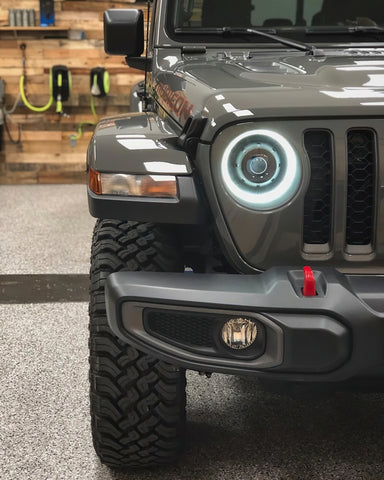 Oracle Oculus Bi-LED Projector Headlights for Jeep JL/Gladiator JT - Matte Blk - 5500K - 5839-504