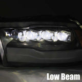 AlphaRex 09-18 Dodge Ram 1500HD NOVA LED Projector Headlights Plank Style Design Chrome w/DRL - 880591