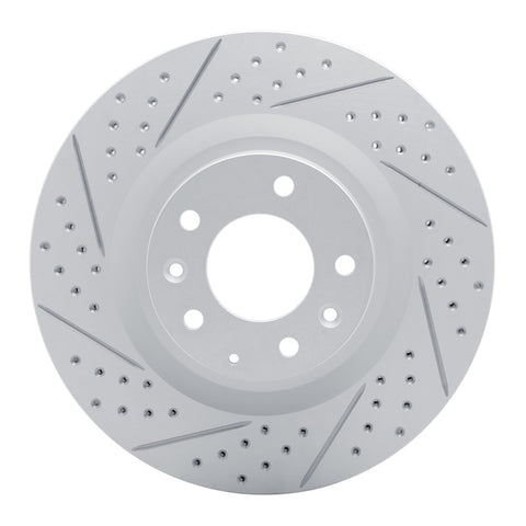 R1 07-15 Mazda Cx-9 Front Left Drilled & Slotted Geo-Carbon Rotor - 830-80069L