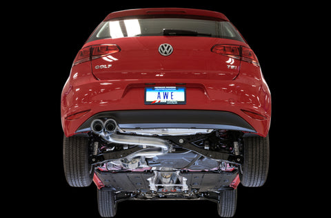 AWE Tuning VW MK7 Golf 1.8T Touring Edition Exhaust w/Chrome Silver Tips (90mm) - 3015-22052