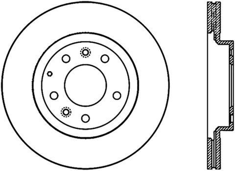 Stoptech 06-15 Mazda Miata MX-5 Front Premium Cryostop Brake Rotor - 120.45075CRY