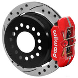 Wilwood Chevy Monte Carlo Forged 4 Piston DynaPro Red Caliper HP32 VV D&S Rotor - 11.00x0.81 - 140-17120-DR