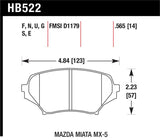 Hawk 06-11 Mazda Miata Mx-5 Front DTC-60 Race Brake Pads - HB522G.565