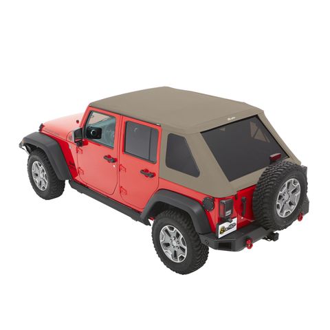 Bestop 07-18 Jeep Wrangler JK 4-Door Trektop Glide (Pebble Beige) - 54923-74