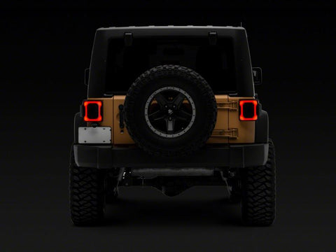 Raxiom 07-18 Jeep Wrangler JK Axial Series Carver LED Tail Lights- Blk Housing (Smoked Lens) - J164241