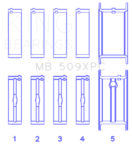 King Chevrolet 400 V8 Coated Performance Rod Bearing Set - MB509XPC