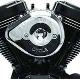 S&S Cycle Stealth Slasher Teardrop Air Cleaner Cover - Chrome - 170-0532
