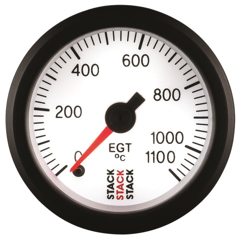 Autometer Stack 52mm 0-1100 Deg C Pro Stepper Motor Exhaust Gas Temp Gauge - White - ST3363